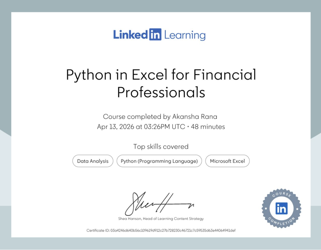 Data Science certification certificate